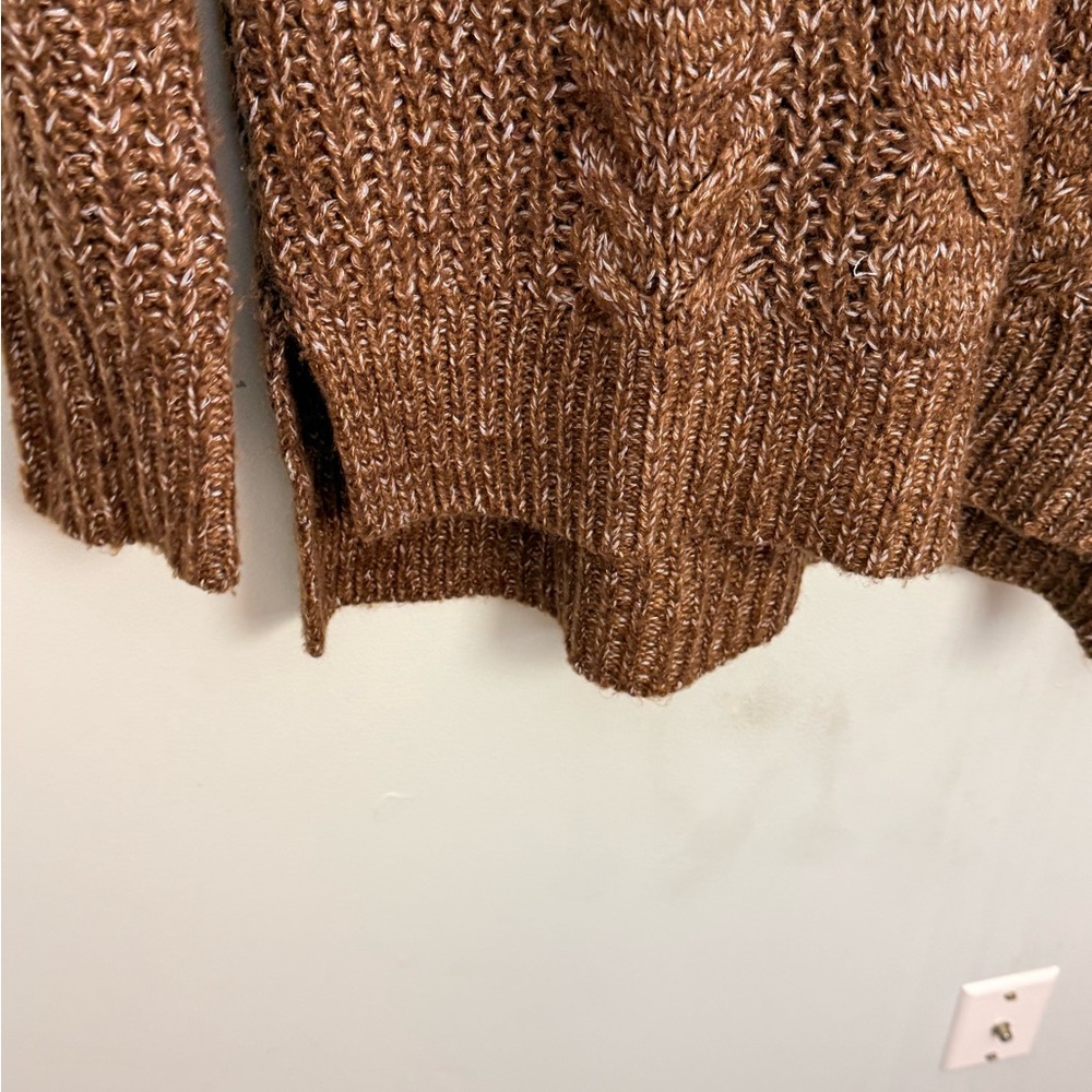 Universal Thread Camel Brown Cable Knit Cowl Neck… - image 7